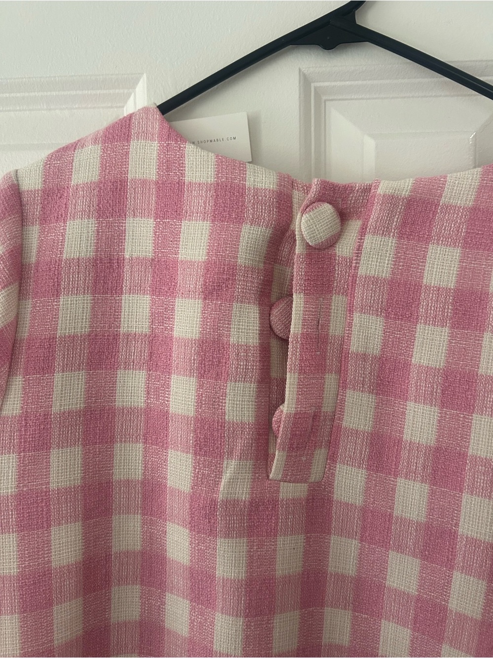 MABLE Pink Gingham Scallop Hem Dress - Picture 3 of 4